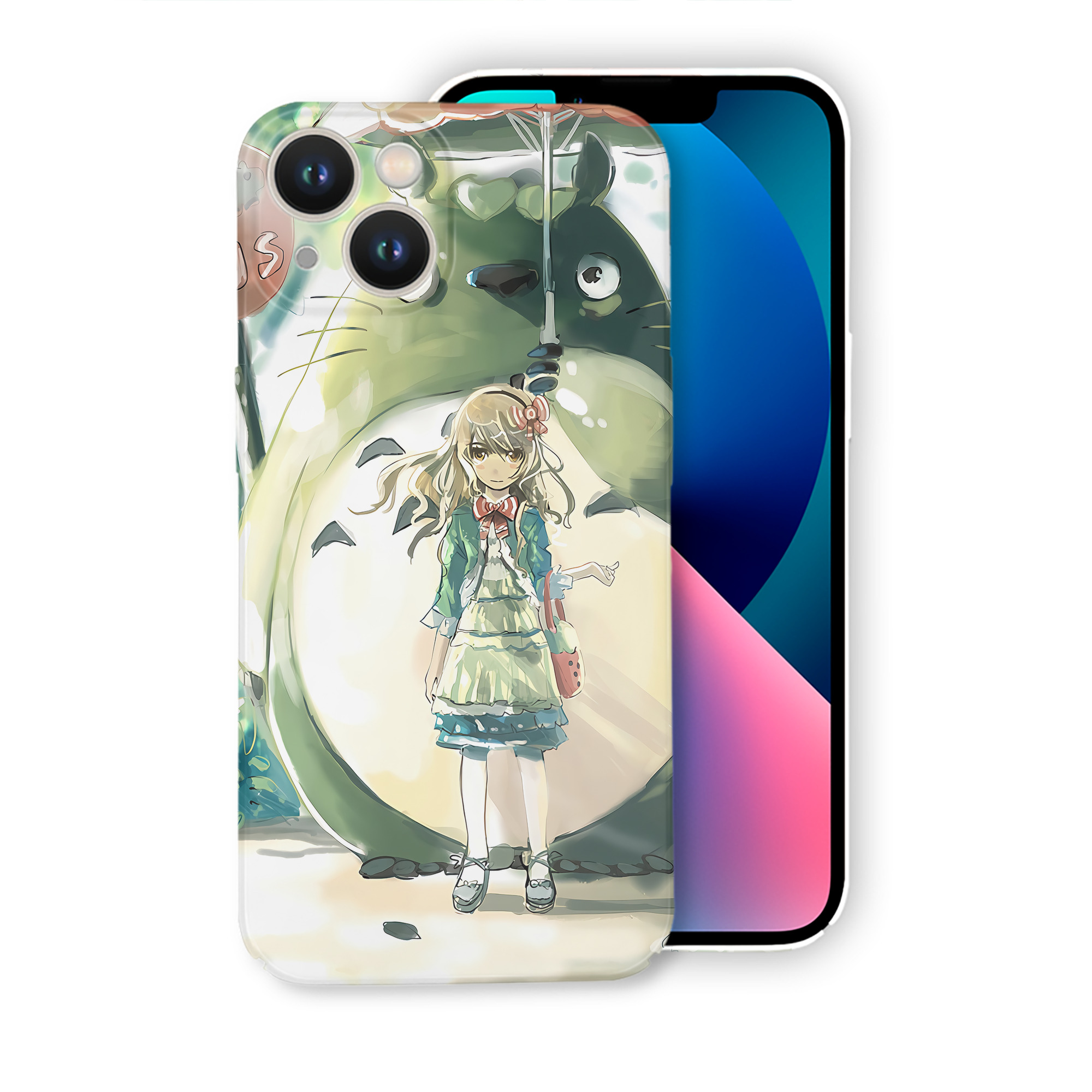 （画像用） となりのトトロ 草壁メイ 草壁サツキ My Neighbor Totoro Satsuki Kusakabe Mei Kusakabe 【iPhone 14シリーズ対応】ハードケース